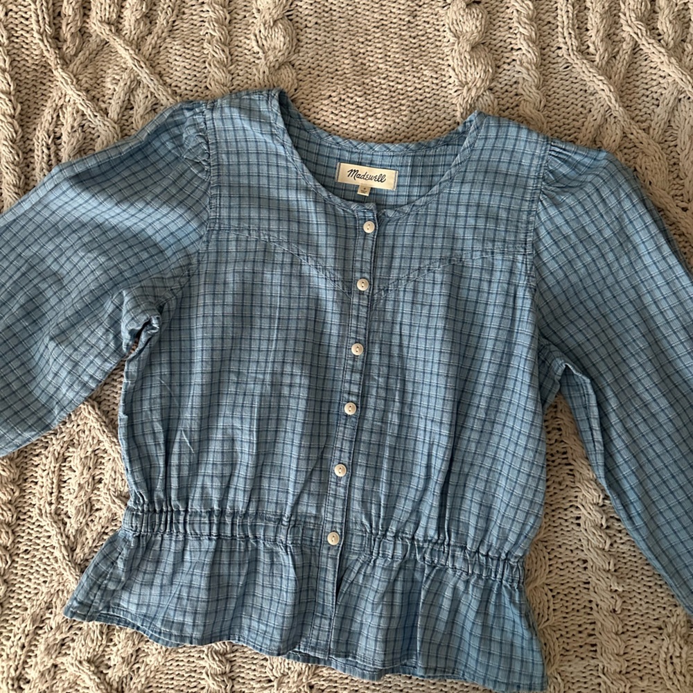 Madewell plaid top.  Never worn!